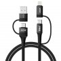 MS KABL USB-A 2.0/C -> USB-C/L, 1m, Crni - slika 1