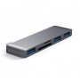 SATECHI Aluminium Type-C USB COMBO Hub (3x USB 3.0,MicroSD) - Silver - slika 2