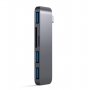SATECHI Aluminium Type-C USB COMBO Hub (3x USB 3.0,MicroSD) - Silver - slika 1