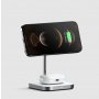 SATECHI Aluminium 2-in-1 Magnetic Wireless Charging stand - White - slika 2