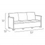 CURVER Baštenski set Elodie 3 seater kapućino CU 246154 - slika 3