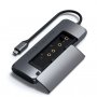 SATECHI Aluminium USB-C Hybrid Multiport adapter (SSD Enclosure, HDMI 4K, 2 x USB-A 3.1 Gen 2 up to 10 Gbps) - Space Grey - slika 2