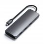 SATECHI Aluminium USB-C Hybrid Multiport adapter (SSD Enclosure, HDMI 4K, 2 x USB-A 3.1 Gen 2 up to 10 Gbps) - Space Grey - slika 1