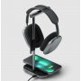 SATECHI 2-IN-1 Headphone Stand w Wireless Charger USB-C (Cable inc., Adapter not inc.) - Space Grey) - slika 2