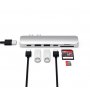 SATECHI Aluminium Type-C PRO Hub (HDMI 4K,PassThroughCharging,2x USB3.0,2xSD,ThunderBolt 3) - Silver (ST-CMBPS) - slika 4
