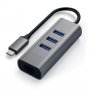 SATECHI Aluminium Type-C Hub (3x USB 3.0,Ethernet) - Space Grey - slika 1