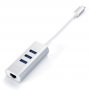SATECHI Aluminium Type-C Hub (3x USB 3.0,Ethernet) - Silver - slika 4
