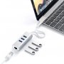 SATECHI Aluminium Type-C Hub (3x USB 3.0,Ethernet) - Silver - slika 5