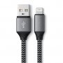 SATECHI USB-A to Lightning Braided Cable 25cm - Grey - slika 3