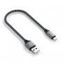 SATECHI USB-A to Lightning Braided Cable 25cm - Grey - slika 1