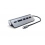 SATECHI Aluminium Type-C USB Hub (3x USB 3.0,MicroSD) - Space Grey - slika 1