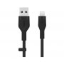 BELKIN BOOST CHARGE Silicone cable USB-A 1m Black (CAA008bt1MBK) - slika 1
