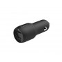 BELKIN BoostCharge Dual USB-A Car Charger 24W + USB-A to Micro-USB Kabl CCE002bt1MBK - slika 2