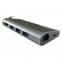 LC POWER LC-HUB-C-MULTI-5 USB Type C HUB card reader, charging, RJ45, HDMI anthracite/black - slika 2