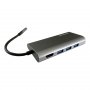LC POWER LC-HUB-C-MULTI-5 USB Type C HUB card reader, charging, RJ45, HDMI anthracite/black - slika 1