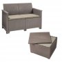 CURVER Baštenski set Elodie 2 seater sa box stolom, kapućino CU 254091 - slika 2
