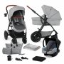 KINDERKRAFT Dečija kolica XMOOV 3U1 Light Grey (KSXMOV00LGR3000) - slika 2
