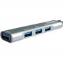 GEMBIRD UHB-U3P4-05 4-port HUB, Type-C + USB 3.0 Aluminum - slika 1