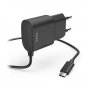 HAMA Kućni Punjač, USB Tip-C, 12W, 5V/2.4A, 1m, Crni - slika 1
