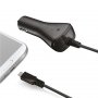 CELLY Auto punjač sa MICROUSB kablom u CRNOJ boji - slika 1