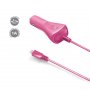 CELLY Auto punjač sa MICROUSB kablom u PINK boji - slika 1