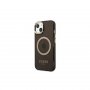 Guess Futrola za iPhone 13 Pro Black Gold Outline Translucent MagSafe - slika 1