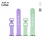 JUST IN CASE 2u1 Narukvica 38-41mm zelena SILIKON + violet SILIKON - slika 1