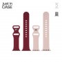 JUST IN CASE 2u1 Narukvica 38-41mm crvena SILIKON + pink SILIKON - slika 1