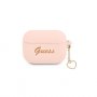 Guess Futrola za AirPods Pro Pink Silicone Heart Charm - slika 1
