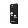 KARL LAGERFELD Futrola za iPhone 13 Mini Black Iconic Karl & Choupette Head - slika 1