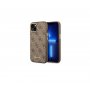 Guess Futrola za iPhone 14 Brown Metal Outline Script - slika 2