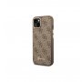 Guess Futrola za iPhone 14 Brown Metal Outline Script - slika 1
