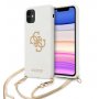 Guess Futrola za iPhone 12/12 Pro White Gold Chain Collection - slika 2