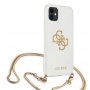 Guess Futrola za iPhone 12/12 Pro White Gold Chain Collection - slika 3