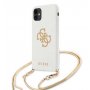 Guess Futrola za iPhone 12/12 Pro White Gold Chain Collection - slika 1