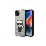 KARL LAGERFELD Futrola za iPhone 14 Pro Silver Glitter Flakes Ikonik - slika 2