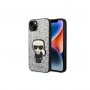 KARL LAGERFELD Futrola za iPhone 14 Silver Glitter Flakes Ikonik - slika 2