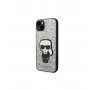 KARL LAGERFELD Futrola za iPhone 14 Silver Glitter Flakes Ikonik - slika 1