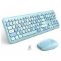 MOFII RETRO set tastatura i miš u PLAVOJ boji - slika 1