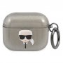 KARL LAGERFELD Futrola za AirPods 3 Black Glitter Karl`s Head - slika 1