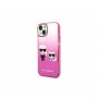 KARL LAGERFELD Futrola za iPhone 14 Pro Pink K & Choupette Centered Grad - slika 1