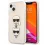 KARL LAGERFELD Futrola za iPhone 13 Mini Gold Glitter Karl`s & Choupette - slika 1