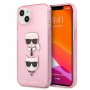 KARL LAGERFELD Futrola za iPhone 13 Mini Pink Glitter Karl`s & Choupette - slika 2