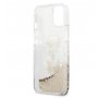 KARL LAGERFELD Futrola za iPhone 13 Mini Gold Liquid Glitter Karl & Choupette Head - slika 3