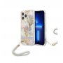 Guess Futrola za iPhone 13 Pro Purple Flower Strap - slika 2