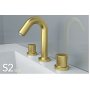Rosan S2 Gold baterija podgradna za lavabo dvoručna - slika 1