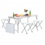VELTEH Rasklopivi sto za piknik + 4 stolice 120x60cm - slika 3