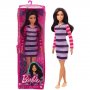 BARBIE Lutka Fashionistas u haljini na pruge GYB02 - slika 1