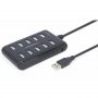 GEMBIRD USB 2.0, 10-port hub, crni (UHB-U2P10P-01) - slika 1