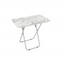 ALESTA AL10080BM Sto-poslužavnik sklopivi beli mermer 50 x 80 x 66 cm - slika 1